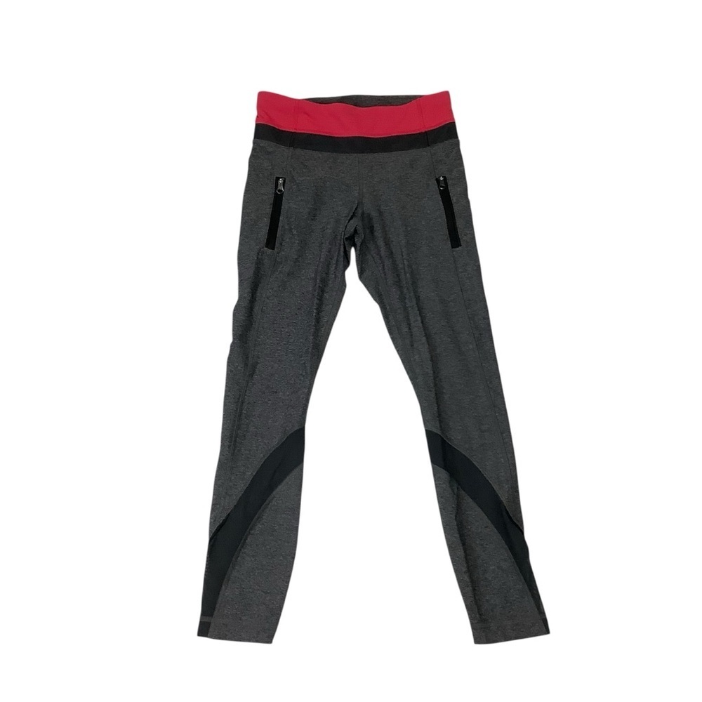 Lululemon Inspire Tight II Sz 4 Heathered Black / Boom Juice / Deep Coal